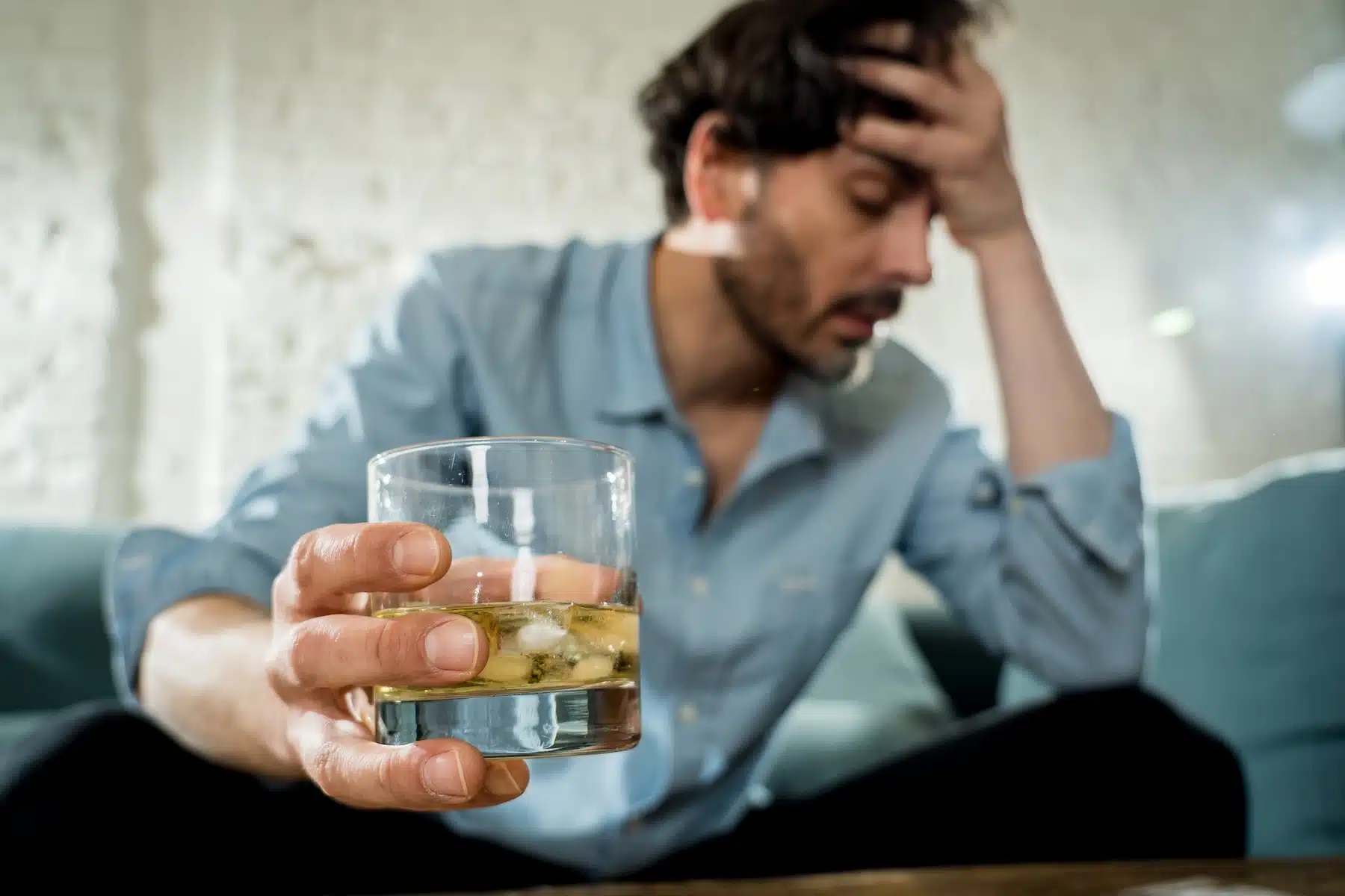man struggling with alcohol and wondering if he has substance use disorder
