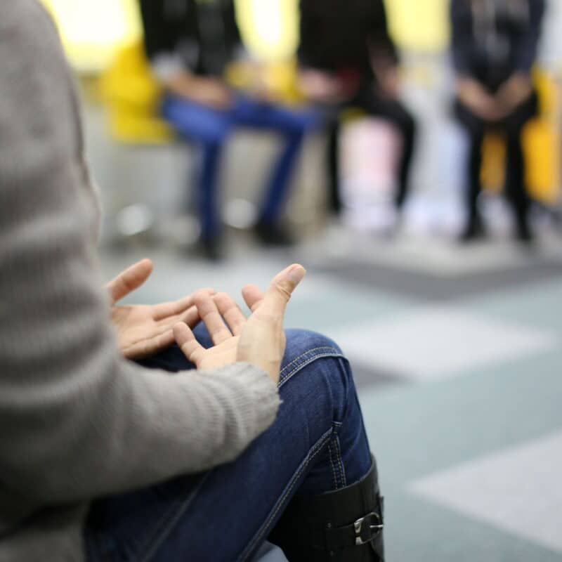 client with BPD in group therapy session