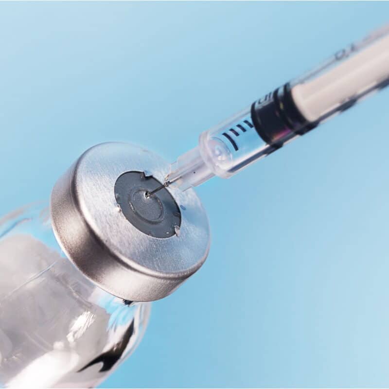 addiction specialist prepares injection of MAT medication like sublocade or vivitrol